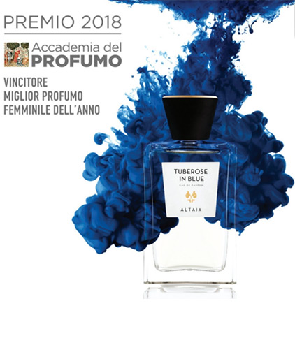 TUBEROSE IN BLUE, WINNER OF THE ITLLAN PERFUME ACADEMY AWARD
